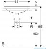 Geberit VariForm Umywalka prostokątna z przelewem 55x40 cm KeraTect 500.736.00.2